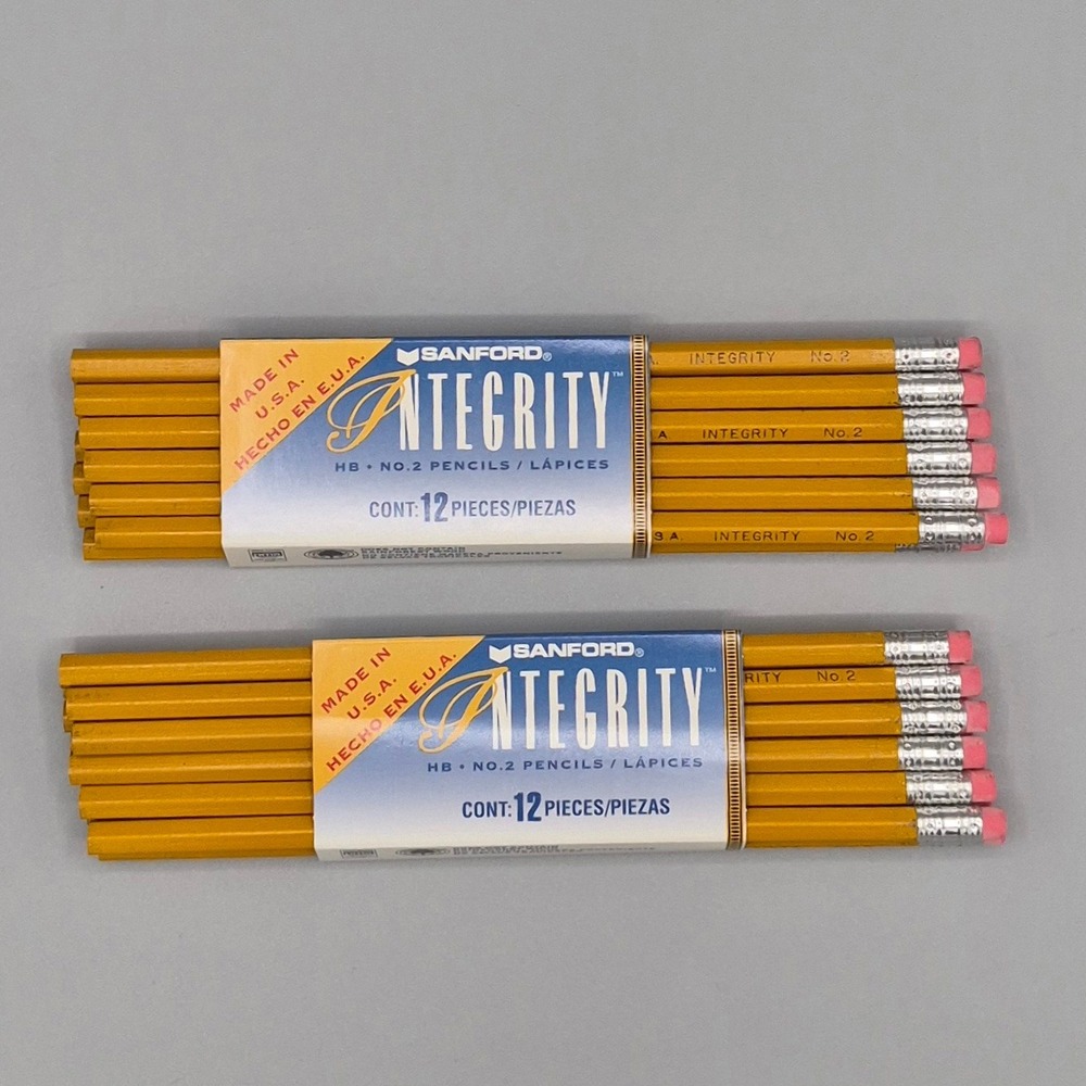 Sanford Integrity HB No. 2 Pencils Made in USA 1999 Vintage